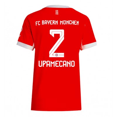 Bayern Munich Dayot Upamecano #2 Heimtrikot Frauen 2025-26 Kurzarm Bayern Munich Dayot Upamecano #2 Heimtrikot Frauen 2025-26 Kurzarm